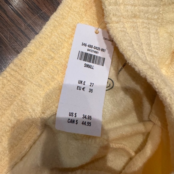 Terry jogger & bralette yellow set size small NWT - Picture 4 of 7